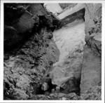 Finish of excavation, Te Ana Pu, Aukena, looking from above NE