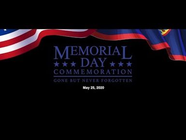 Memorial Day Commemoration May 25, 2020