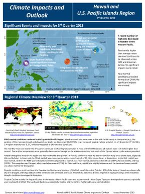 Climate impacts and outlook - Regional Climate Overview 3rd quarter
