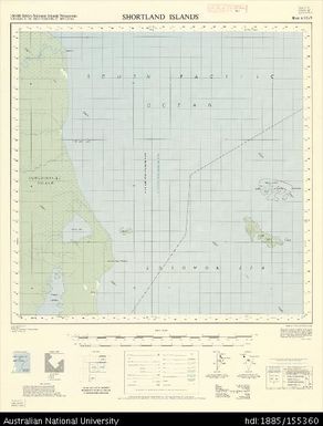 Solomon Islands, British Solomon Islands Protectorate, Shortland Islands, Series: X711, Sheet 6-156-9, 1967, 1:50 000