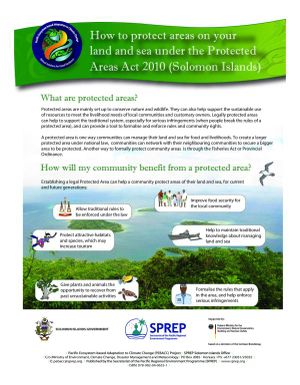 How to protect areas on your land and sea under the Protected Areas Act 2010 (Solomon Islands)