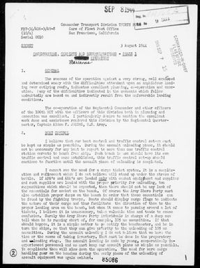 COMTRANSDIV 34 - Report of Observations, Comments and recommendations on Phase 1 of the Marianas Operation - Invasion of Saipan Island on 6/15/44