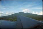 Aerial view of island from airplane