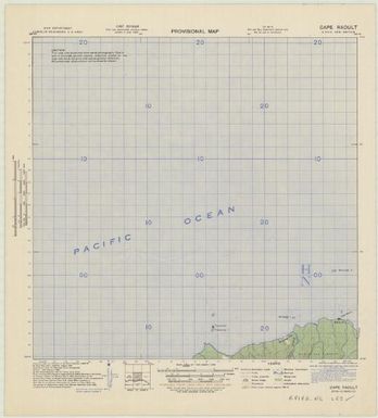 New Britain, provisional map (Cape Raoult)