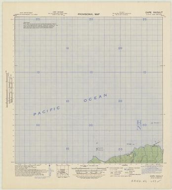 New Britain, provisional map (Cape Raoult)