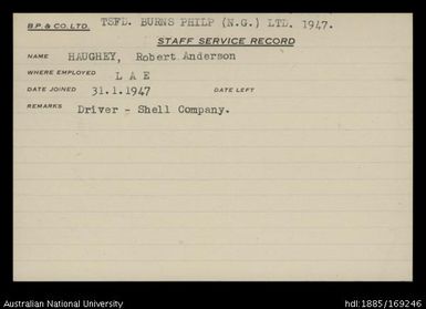 Haughey, Robert Anderson