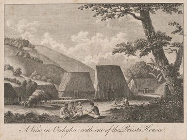 Artist Unknown - A view in Owhyhee, with one of the Priest's Houses