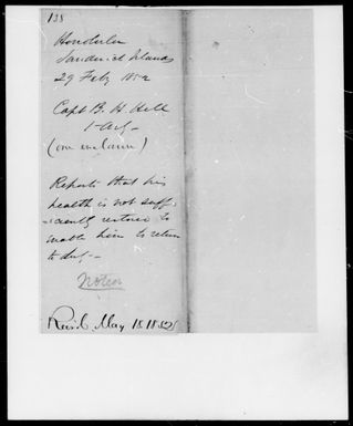 Hill, B H - Hawaii - 1852 - File No. H138
