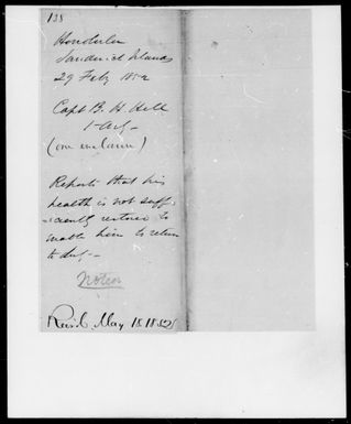 Hill, B H - Hawaii - 1852 - File No. H138