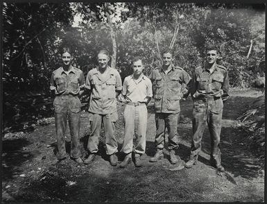 Soldiers of the 2nd New Zealand Expeditionary Force (in the Pacific), on Nissan Island, New Guinea, World War II