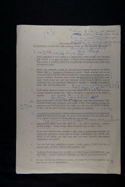 Miscellaneous notes and papers on land in the Pacific