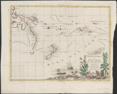 Nuova Guinea e Nuova Galles ed isole adjacente / G. Zuliani scl ; G. V. Pasquali, scri