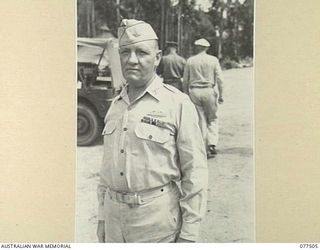 TOROKINA, BOUGAINVILLE ISLAND. 1944-12-06. COLONEL J. FREDERICKS, OFFICER- IN- CHARGE, 129TH UNITED STATES REGIMENT