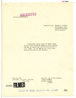 Chapin, Lieutenant Leland T.