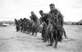 Malaysia, men performing meke at Republic of Fiji Military Forces camp