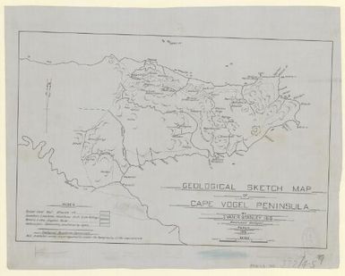 Geological sketch map of Cape Vogel Peninsula / by Evan R. Stanley