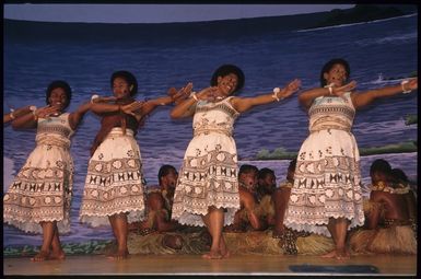 Fijian women performing at the 7th Festival of Pacific Arts, Apia, Samoa