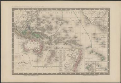 Oceanie avec sa division suivant l'Amiral Dumont d'Urville, 1860