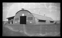 [Quonset hut at American military base]