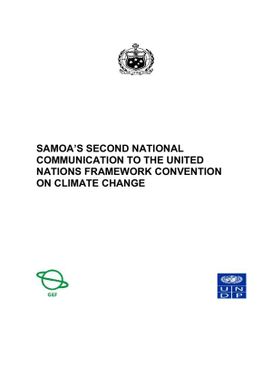 Samoa's second national communication to the United Nations Framework Convention on Climate Change