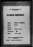 Patrol Reports. Western Highlands District, Wabag, 1958 - 1959