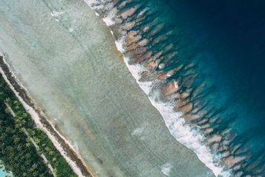 Aerial shot of Nukunonu, Tokelau