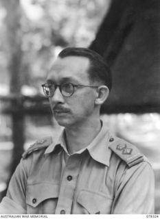 TOROKINA, BOUGAINVILLE ISLAND. 1945-01-17. NX12259 LIEUTENANT-COLONEL E.S. EYERS, GSO I, (OPERATIONS), HEADQUARTERS, 2ND AUSTRALIAN CORPS