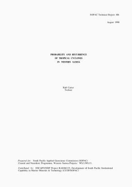 Probability and recurrence of tropical cyclones in Western Samoa