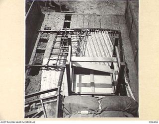 KAIRIRUU ISLAND, NEW GUINEA, 1945-09-11.THE BELONGINGS OF REAR-ADMIRAL SATO LOADED ON A TRUCK DURING THE TRANSFER OF AN ADVANCE PARTY OF 63 OFFICERS AND OTHER RANKS OF THE JAPANESE ARMY AND NAVY ..