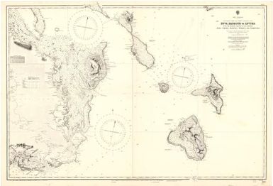 The coast line and reefs extending from Suva Harbour to Levuka with the adjacent islands to the eastward (Ngau, Nairai, Mbatiki, Wakaya and Makongai) from surveys by Captain H.M. Denham, R.N. F.R.S. 1855-6 ; Lieutenants L.S. Dawson and W.U. Moore R.N. 1875-7 ; and by Lieutenant G.E. Richards, R.N. 1881-2 ; Hydrographic Office