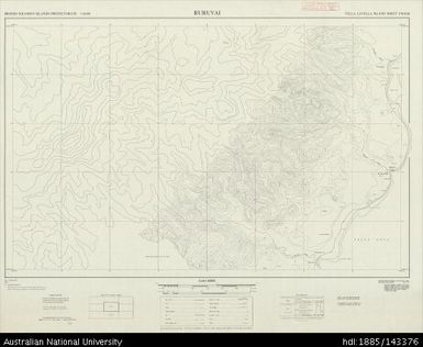 Solomon Islands, Vella Lavella Island, Ruruvai, Series: NG 001, Sheet TM 4840, 1973, 1:10 000