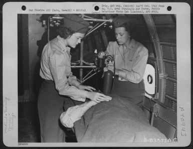 Flight Nurses Being Trained On Bivouac Area At Oahu, Hawaii, For Work In The Jungles. 21 May 1944. (U.S. Air Force Number B63571AC)