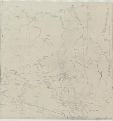 Map of the southern portion of the Sepik District shewing the journeys of the Hagen-Sepik Patrol, 1938-39 (Sheet [2])