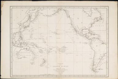 Carte du Grand Ocean ou Mer du Sud dressee pour la relation du voyage de decouvertes faites par le fregates francaises la Boussole et l'Astrolabe dans les annees 1785, 86, 87 et 88