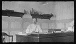 European man at desk