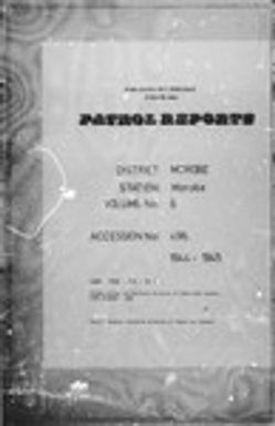 Patrol Reports. Morobe District, Morobe, 1944 - 1945