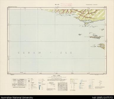 Indonesia, Western New Guinea, Waaf, Series: Nederlands-Nieuw-Guinea, Sheet 11-B, 1958, 1:100 000