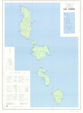 Carte de la Mélanésie - 150 000 (type outre-mer) Archipel des Nouvelles Hébrides: Iles Torres