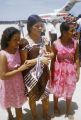 Federated States of Micronesia, young women at airport on Pohnpei Island