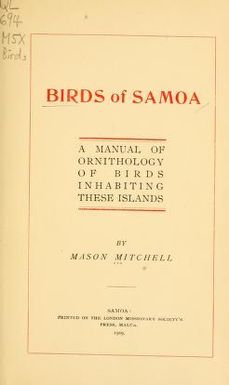 Birds of Samoa