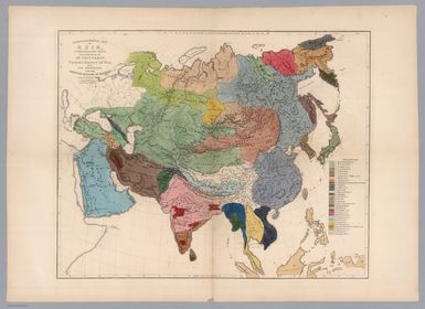 Ethnographical Map of Asia in the Earliest Times, Illustrative of Dr. Pritchard's Natural History of Man and His Researches into the Physical History of Mankind. Second Edition - 1861.