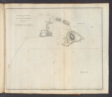 Plan of Abai Harbour on the NW Coast of Borneo by James Rennell 1762.