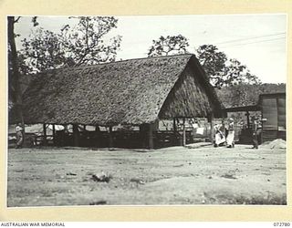 PORT MORESBY, NEW GUINEA. 1944-05-01. A AND Q BRANCH MENS' MESS AND KITCHEN AT HEADQUARTERS NEW GUINEA FORCE