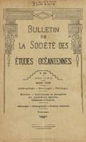 Bulletin de la Société des Études Océaniennes numéro 65
