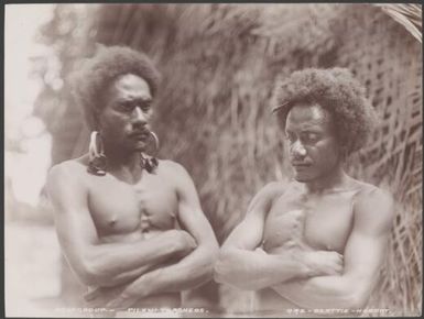 Two teachers from Pileni, Reef Islands, 1906 / J.W. Beattie