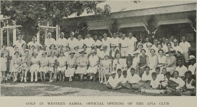 Golf in Western Samoa: official opening of the Apia club