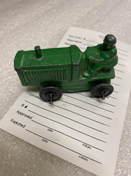 Cast Dozer Tractor with Driver Toy, Slush Mold