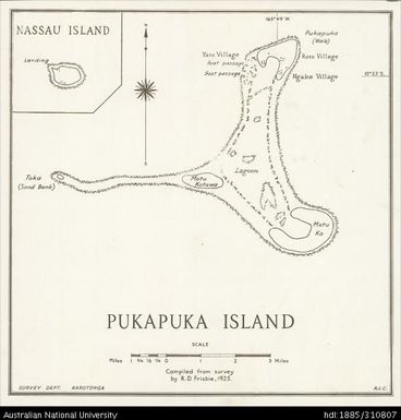 Cook Islands, Pukapuka Island, 1:71 280, 1925