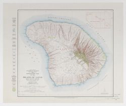 1957 Topographic Map of the Island of Maui