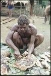 Man cutting meat